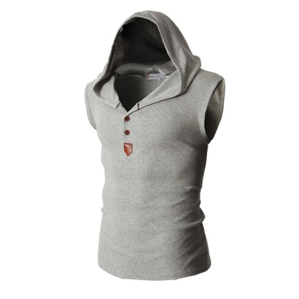 Herenvest met capuchon T1998 grijs L