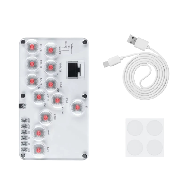 Herní klávesnice s RGB podsvícením 21x12 cm kompaktní ovladač kompatibilní PC PS4 Xbox Switch Steam pro gaming použití 1