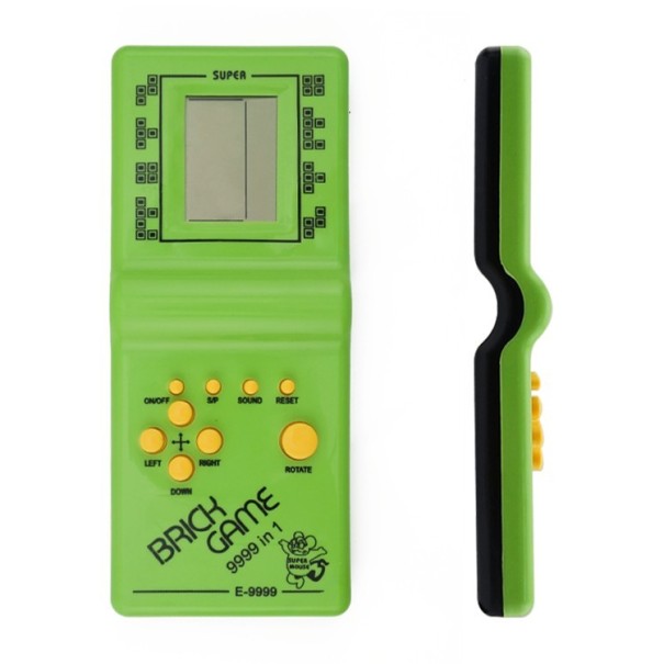 Herní retro konzole - Tetris zelená