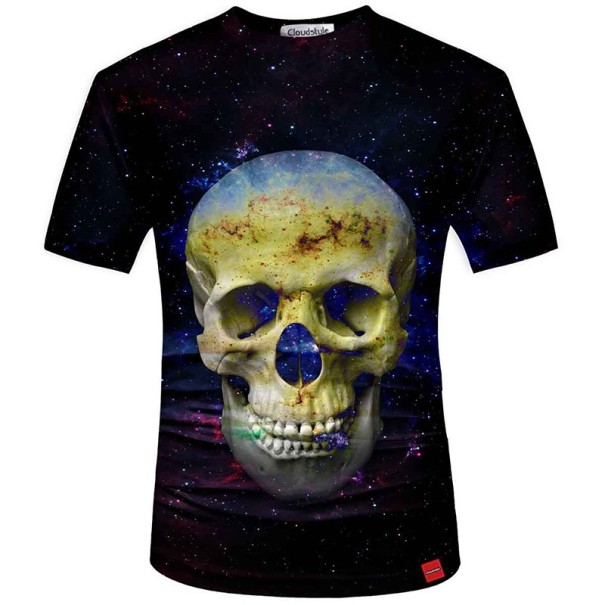 Herr 3D T-shirt - Space Skull XL