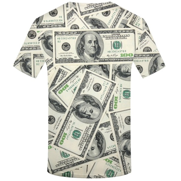 Herr 3D-tryckt T-shirt - Dollars