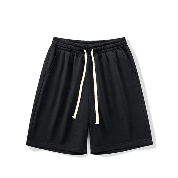 Herr Lösvikta Sportshorts med Dragsko Lätta Andningsbara Löparshorts i Material för Träning och Fritid svart XXS