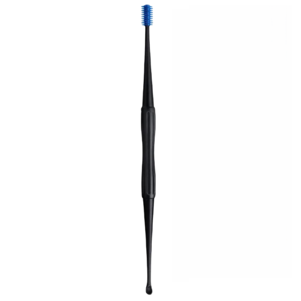 Herramienta de limpieza de oídos en espiral suave Cabezal de silicona Eliminación segura de cerumen Diseño giratorio Reutilizable Ayuda de higiene azul