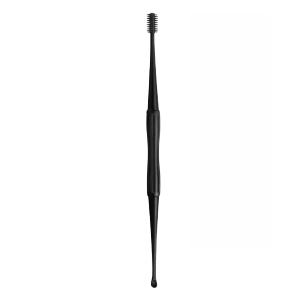 Herramienta de limpieza de oídos en espiral suave Cabezal de silicona Eliminación segura de cerumen Diseño giratorio Reutilizable Ayuda de higiene negro
