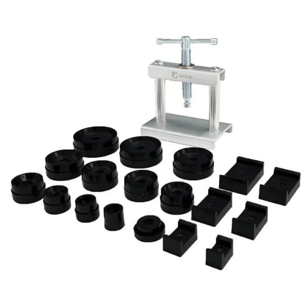 Herramienta de prensado de cajas de relojes con 18 accesorios que incluyen moldes redondos y cuadrados Prensa manual con construcción de metal 1
