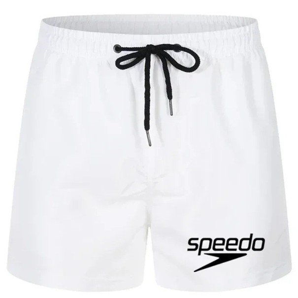 Herrbadkläder Badshorts Badshorts för vattnet Snabbtorkande Avslappnad för stranden och poolen Bekvämt snitt med foder vit XS