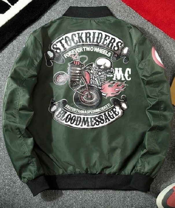 Herrbomberjacka med tryck XXS 3