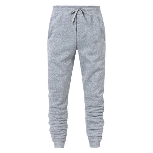 Herrbyxor för löpning, träning, jogging, lösa byxor för män, bekväma gymkläder grå XS