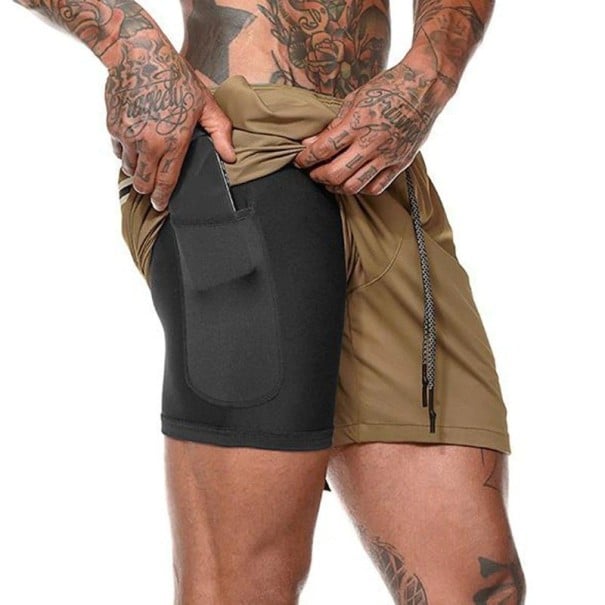 Herre 2-i-1 shorts M 6