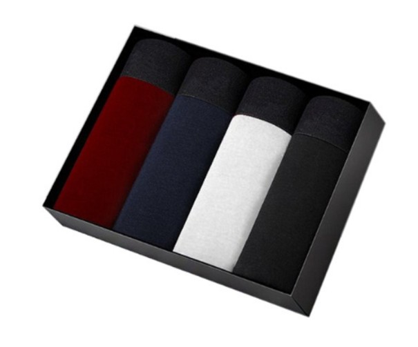 Herre bomuldsboksershorts - 4 stk. L 1