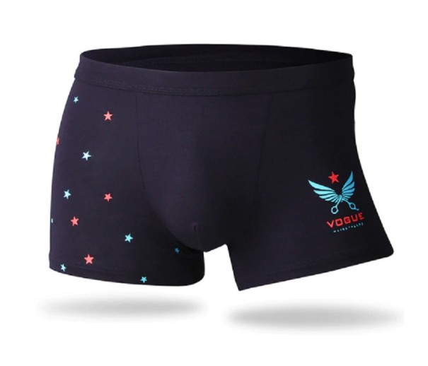 Herre boxershorts med stjerner mørkeblå L