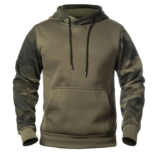 Herre camouflage sweatshirt armygrøn XL