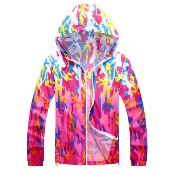 Herre camouflagejakke F1255 rosa L