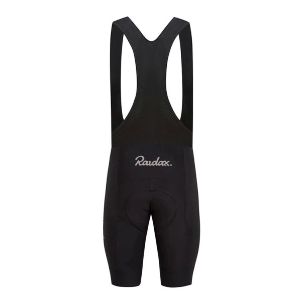 Herre cykelshorts med seler og elastiske stropper elastan polyester ergonomisk snit til landevej og fritidscykling grå XXS