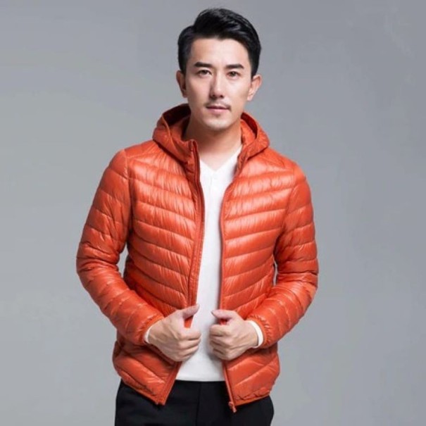 Herre dunjakke orange XL 1