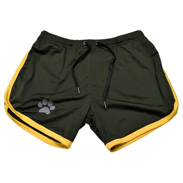 Herre fitness shorts med poteaftryk armygrøn L