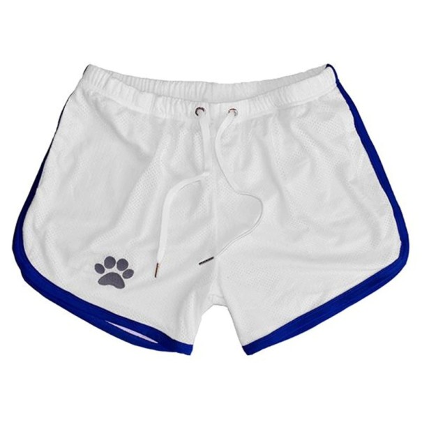 Herre fitness shorts med poteaftryk hvid XS
