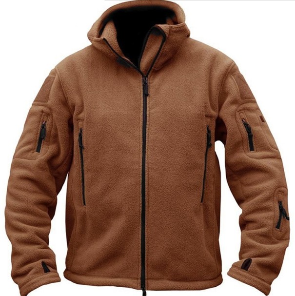 Herre fleecejakke J2591 brun L