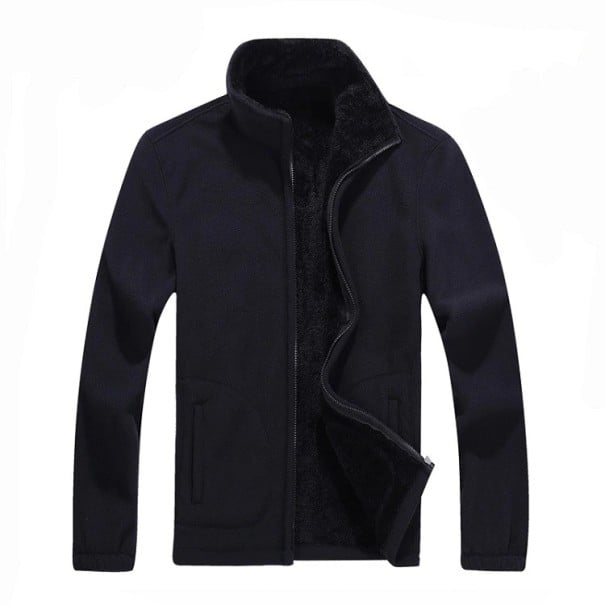 Herre fritids fleecejakke J951 sort S