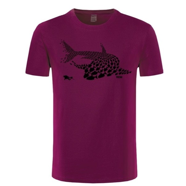 Herre haj t-shirt T2231 S 14