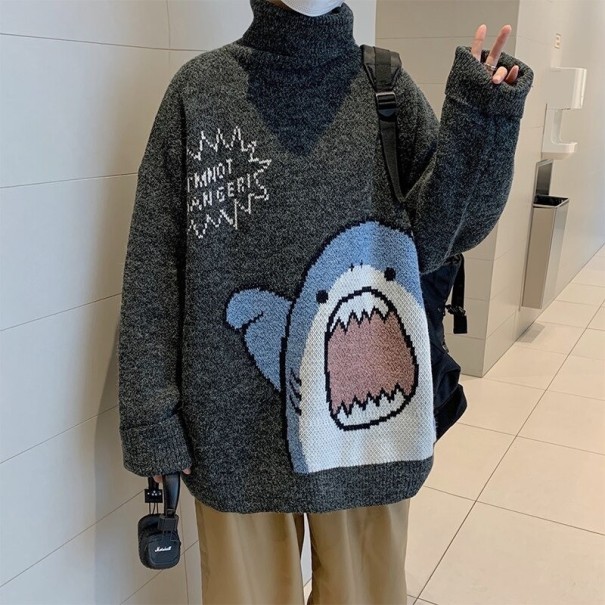 Herre hajsweater sort XXS