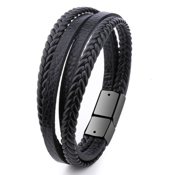 Herre læderarmbånd H585 7