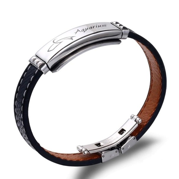 Herre læderarmbånd med stjernetegn 1