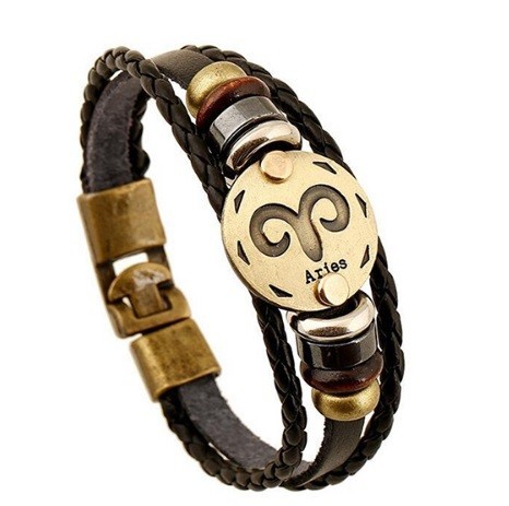 Herre læderarmbåndsskilt vædder