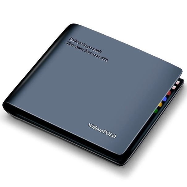 Herre læderpung M604 mørkeblå