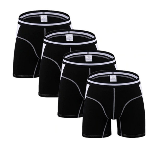 Herre lange boxershorts - 4 stk. A1717 sort XS