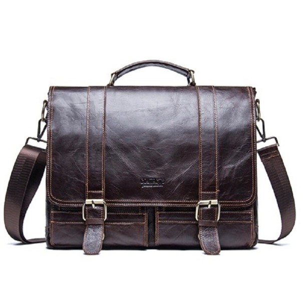Herre laptoptaske T450 kaffefarvet