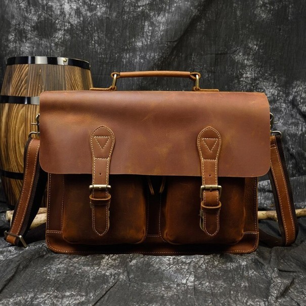 Herre laptoptaske T458 brun L