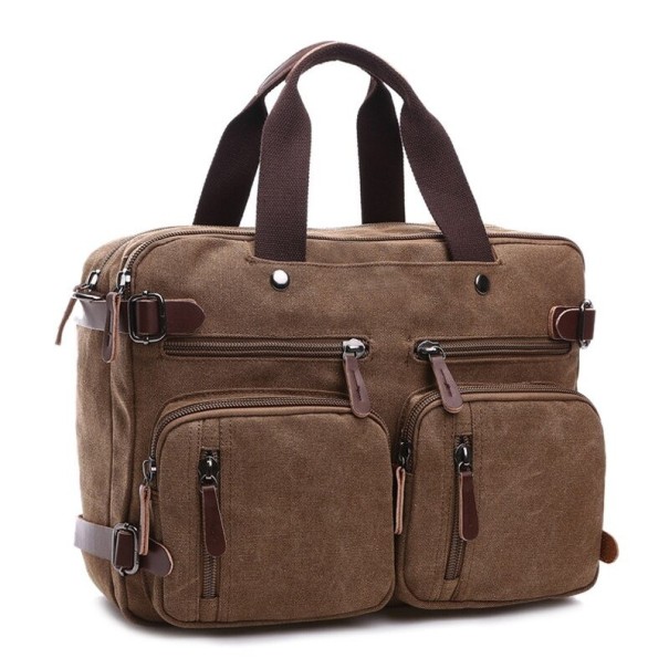 Herre laptoptaske T469 kaffefarvet S