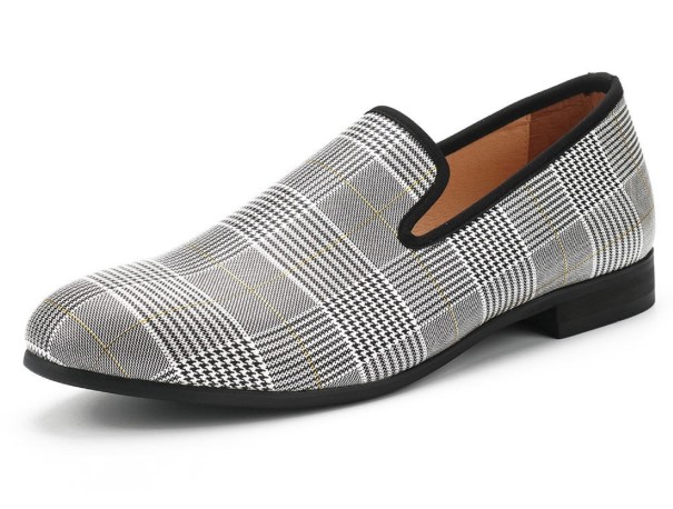 Herre loafers med ternet hæl 43,5