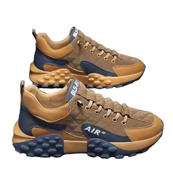 Herre løbesko herre plateausneakers sportssko åndbare og bløde brun 39