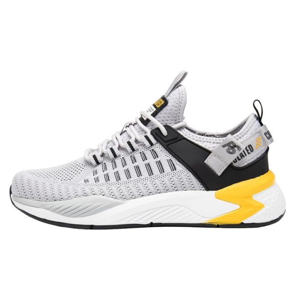 Herre løbesko med skridsikker sål herresneakers til sport åndbar blød V236 grå 45