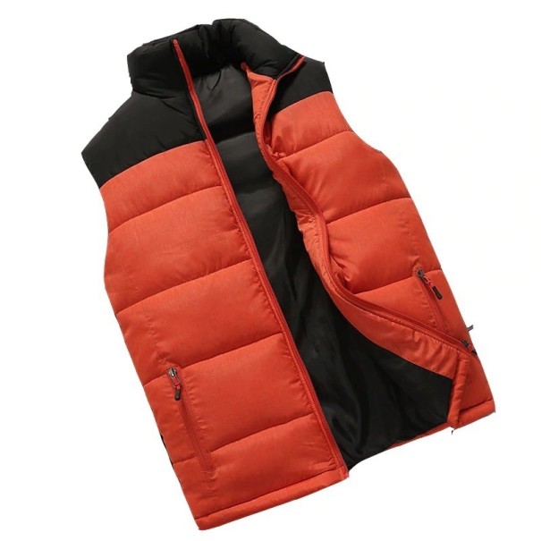 Herre quiltet vest S15 orange L