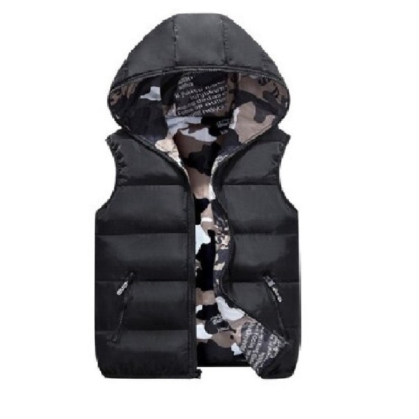 Herre quiltet vest S39 sort XXS