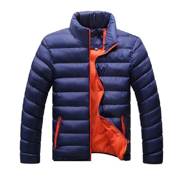 Herre quiltet vinterjakke orange S