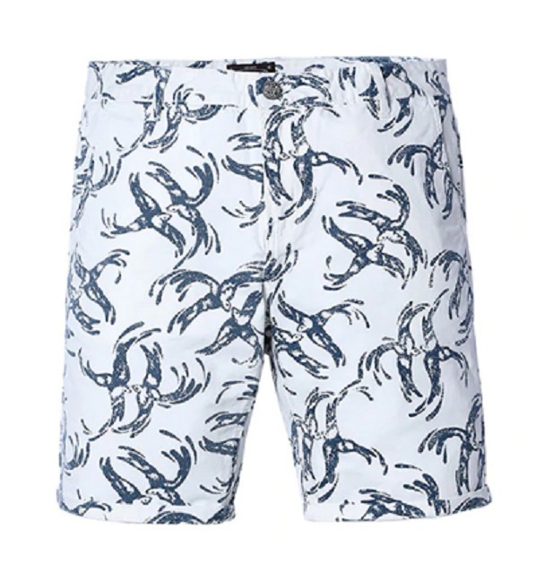 Herre shorts med mågeprint 30