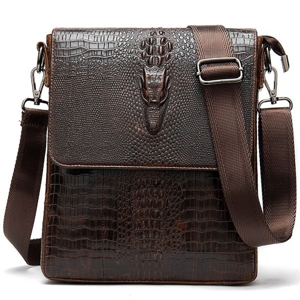 Herre skuldertaske T384 kaffefarvet 1