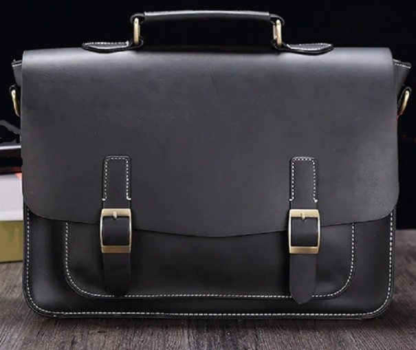 Herre skuldertaske T466 sort