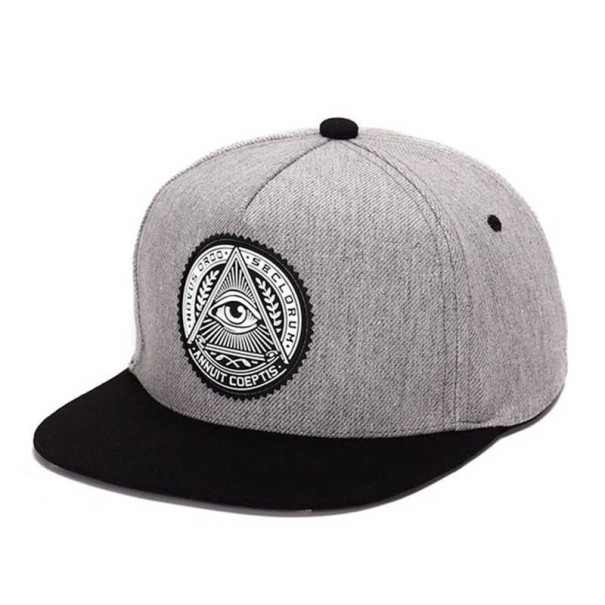 Herre snapback med øje grå