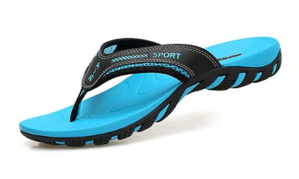 Herre strandflip-flops blå 42