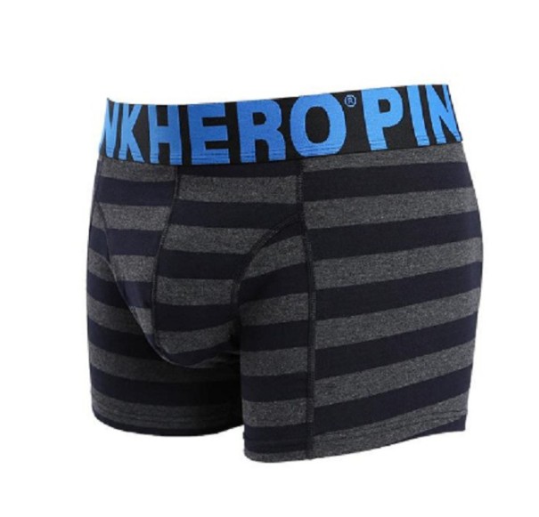 Herre stribede boxer sort L