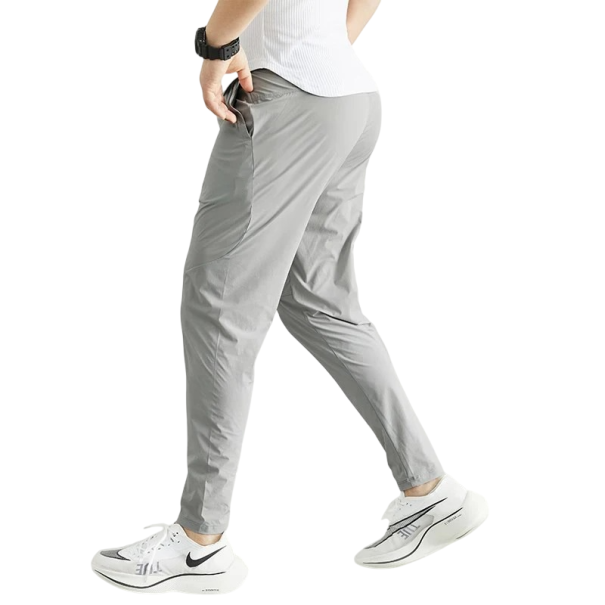 Herre sweatpants ensfarvet med lommer polyester Behagelige og stilfulde til fritid og sport grå M