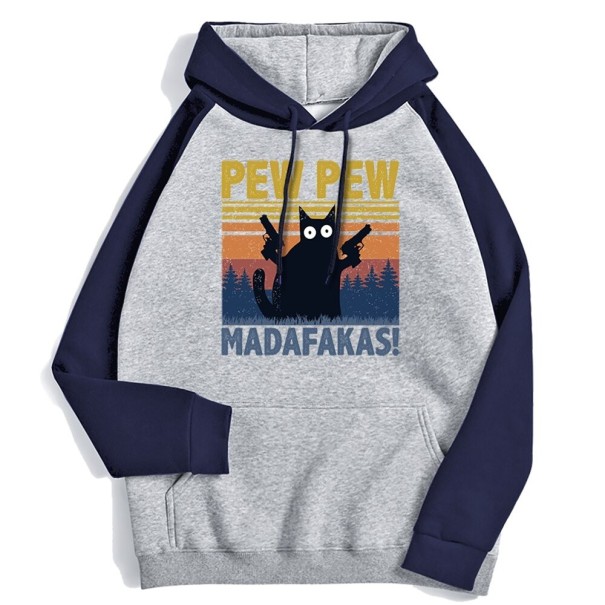 Herre sweatshirt i to farver F114 mørkeblå L