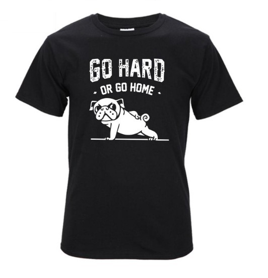 Herre T-shirt GO HARD J2199 sort S
