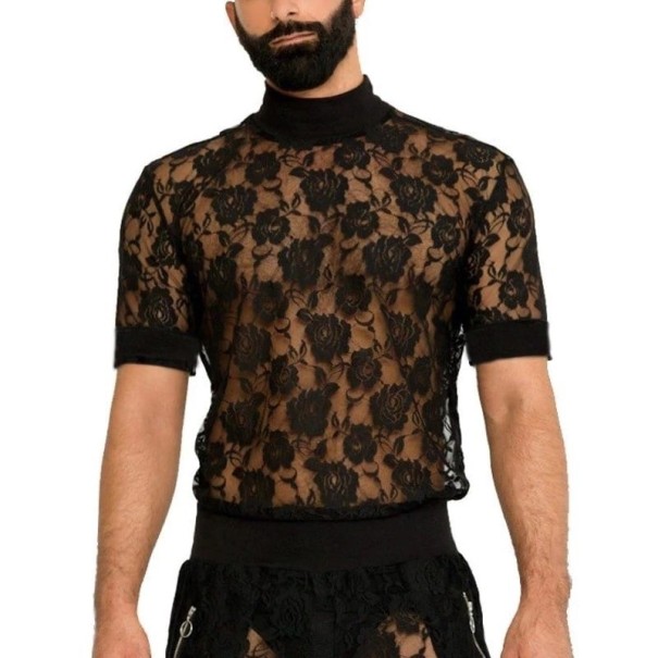 Herre T-shirt med gennemsigtighed T2290 3XL