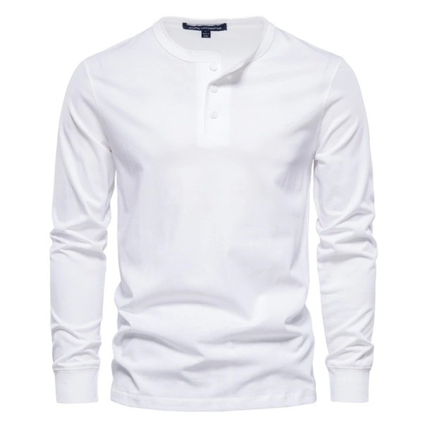 Herre T-shirt med lange ærmer T2140 hvid M